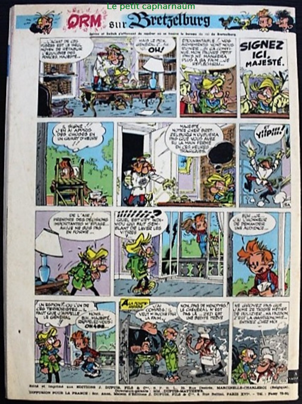 Spirou - 1318 - Couverture : Gaston Lagaffe livres bd revues spirou 1318 couverture gaston lagaffe