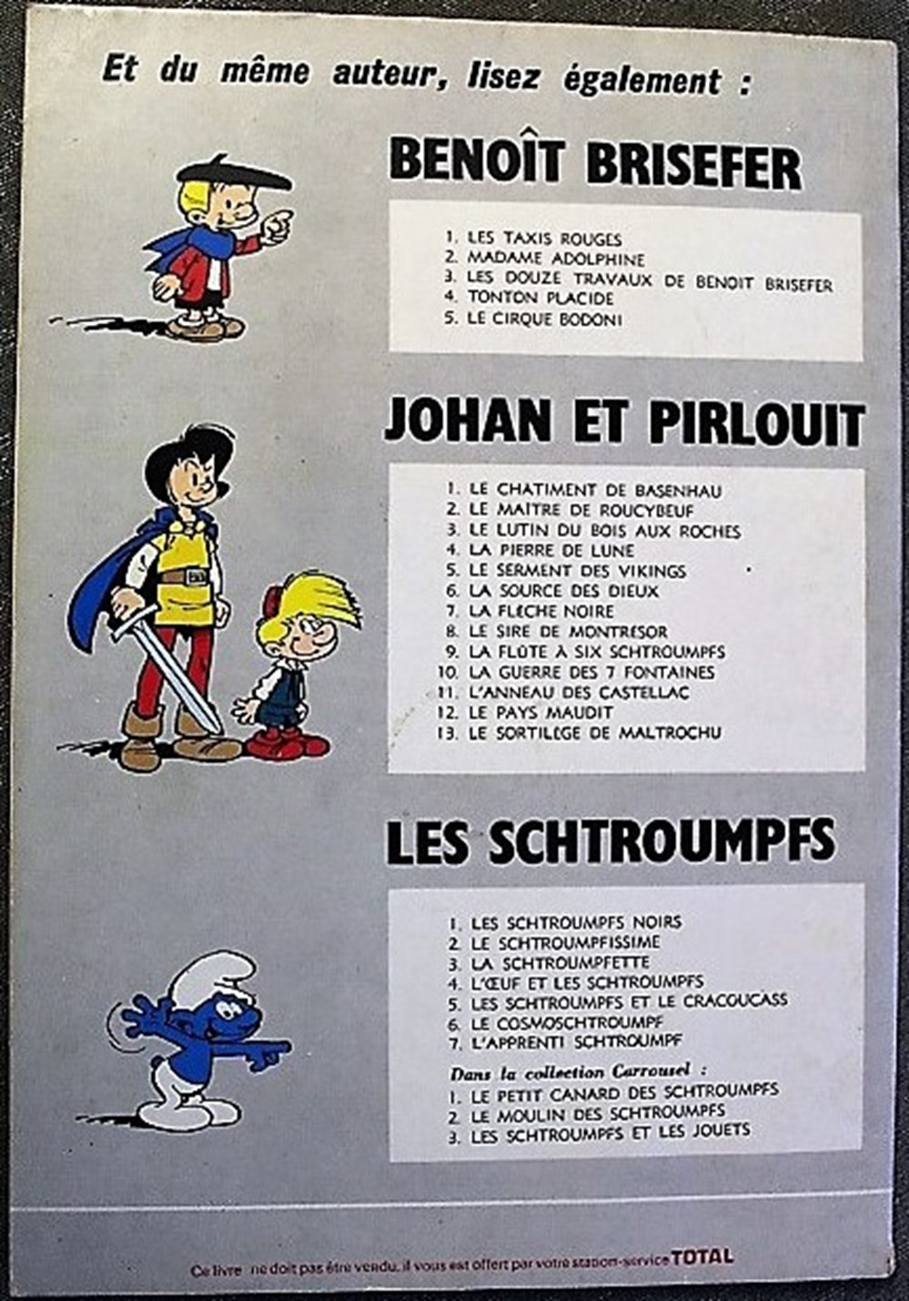 Les schtroumpfs - 02 - Le schtroumpfissime - Rééd. Publicitaire Total 1972 4 livres bd revues bandes dessinees les schtroumpfs 02 le schtroumpfissime reed publicitaire total 1972