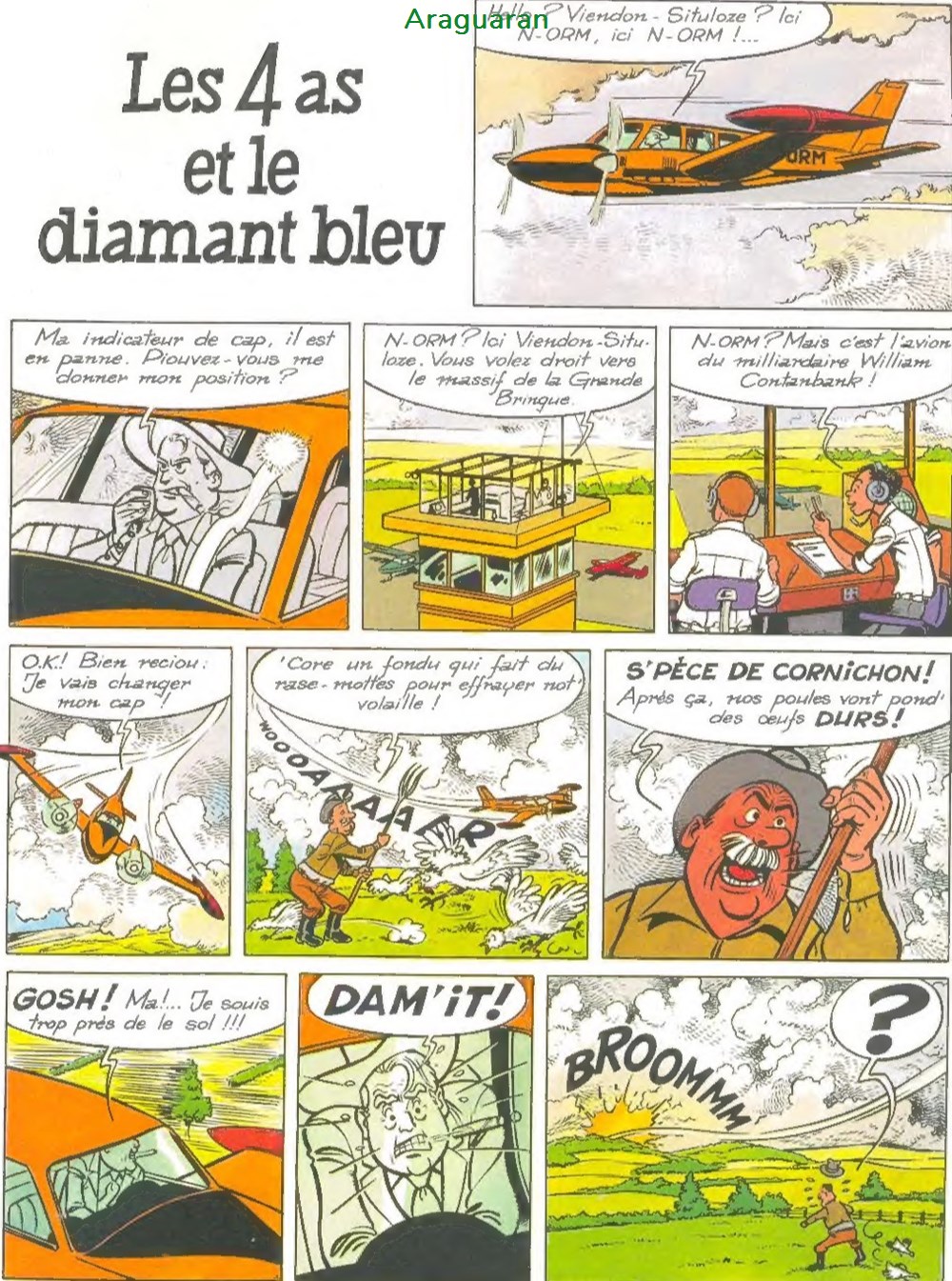 Album - 4 as (Les) - 17 - Les 4 as et le diamant bleu 2 livres bd revues bandes dessinees album 4 as les 17 les 4 as et le diamant bleu