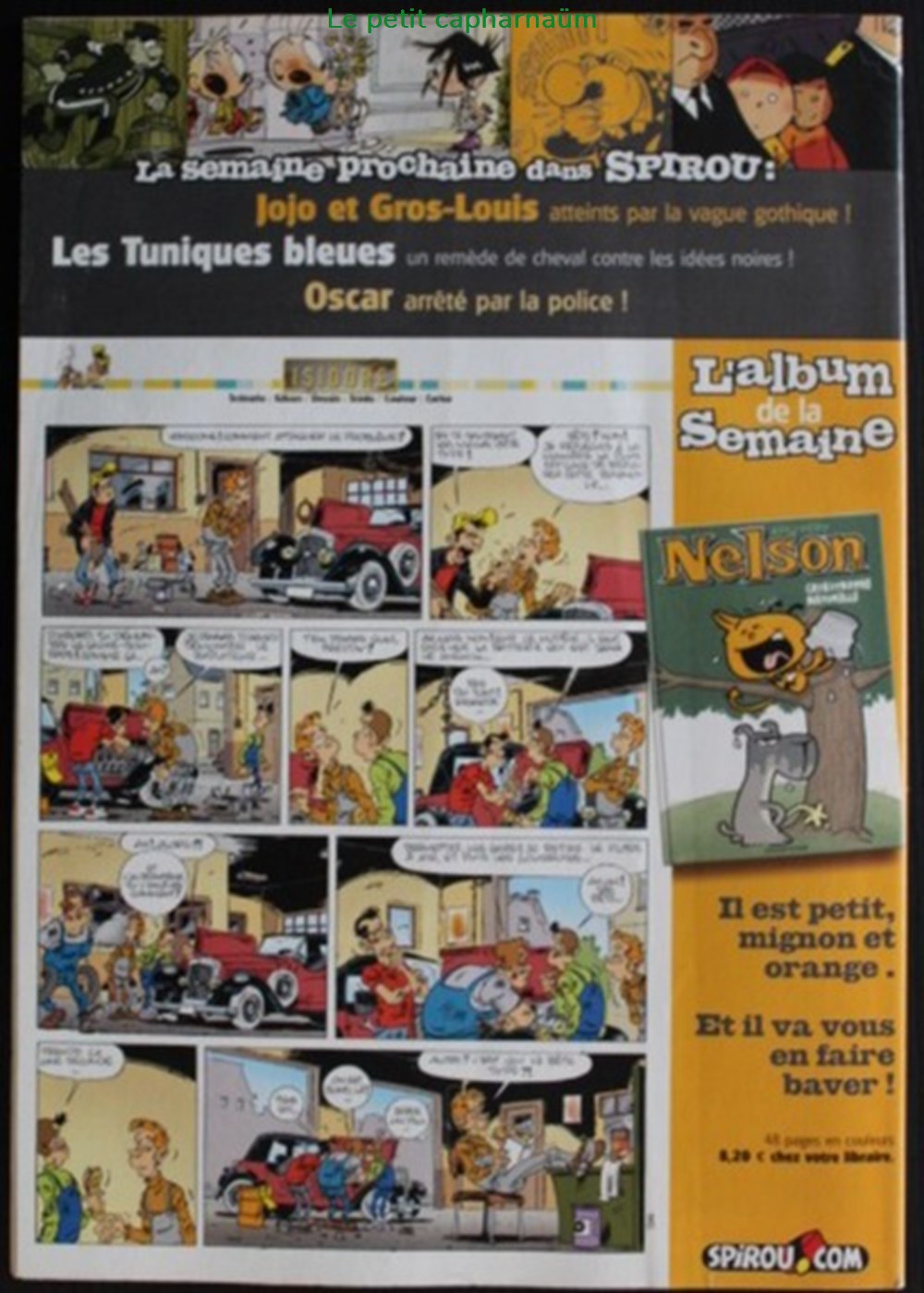 Spirou - 3450 - Couverture : Nelson livres bd revues spirou 3450 couverture nelson