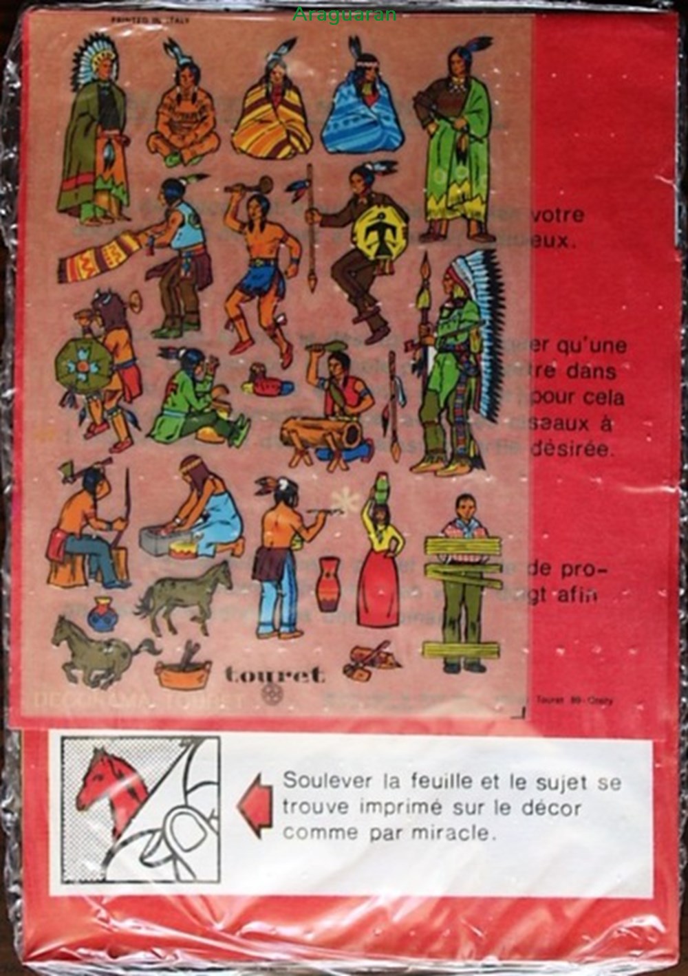 divers decorations magnets autocollants decalcomanies decorama touret chez les indiens