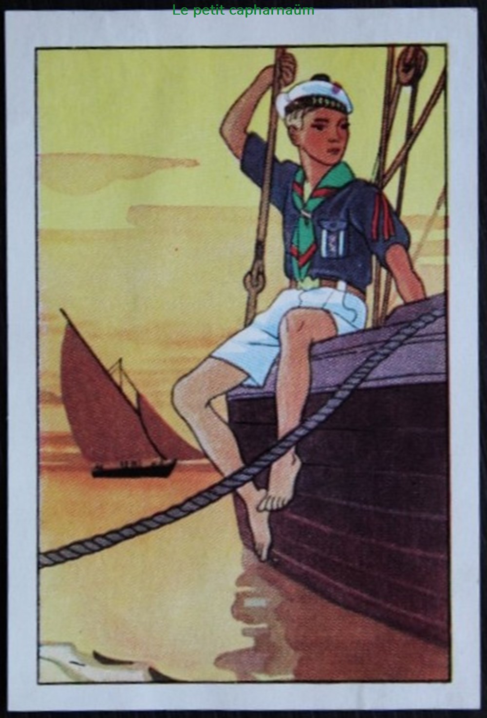 documents anciens chromos images alimentaires image chromo la vie fiere et joyeuse des scouts viii 01 un scout marin