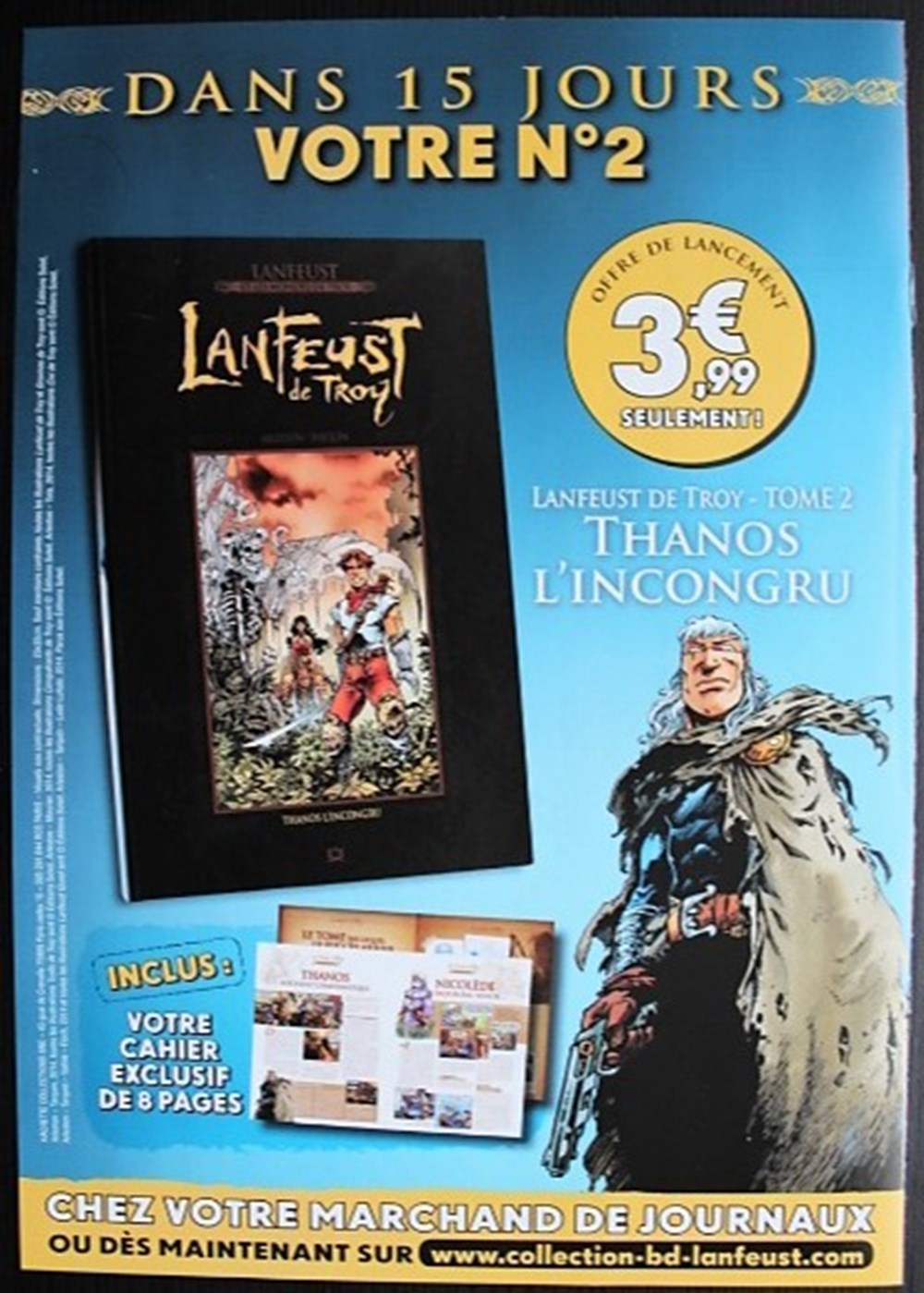 Publicité - Lanfeust et le monde Troy - Hachette 2014 3 documents anciens publicites publicite lanfeust et le monde troy hachette 2014