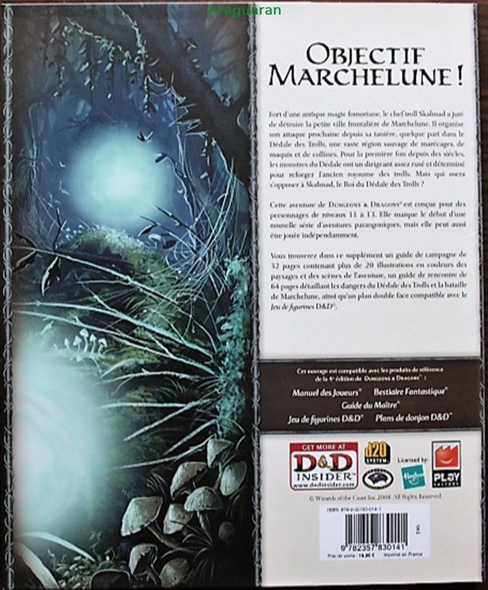 Jeu de rôle - D&D4 - Le Roi du dédale des Trolls jeux societe jouets roles jeu de role d d4 le roi du dedale des trolls