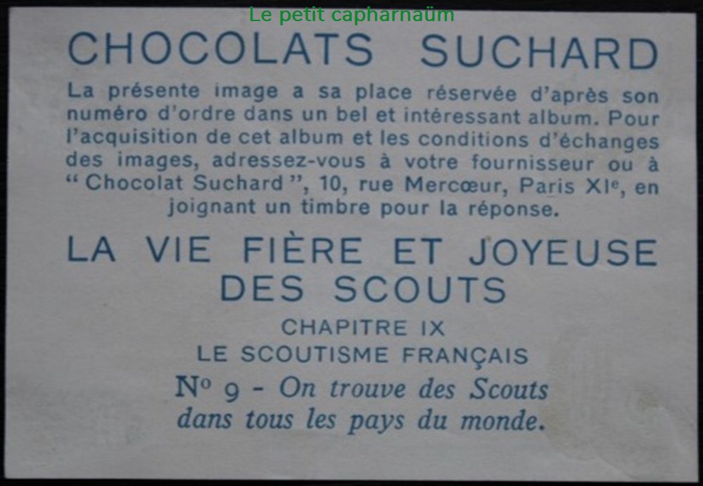 documents anciens chromos images alimentaires image chromo la vie fiere et joyeuse des scouts ix 09 on trouve des scouts partout