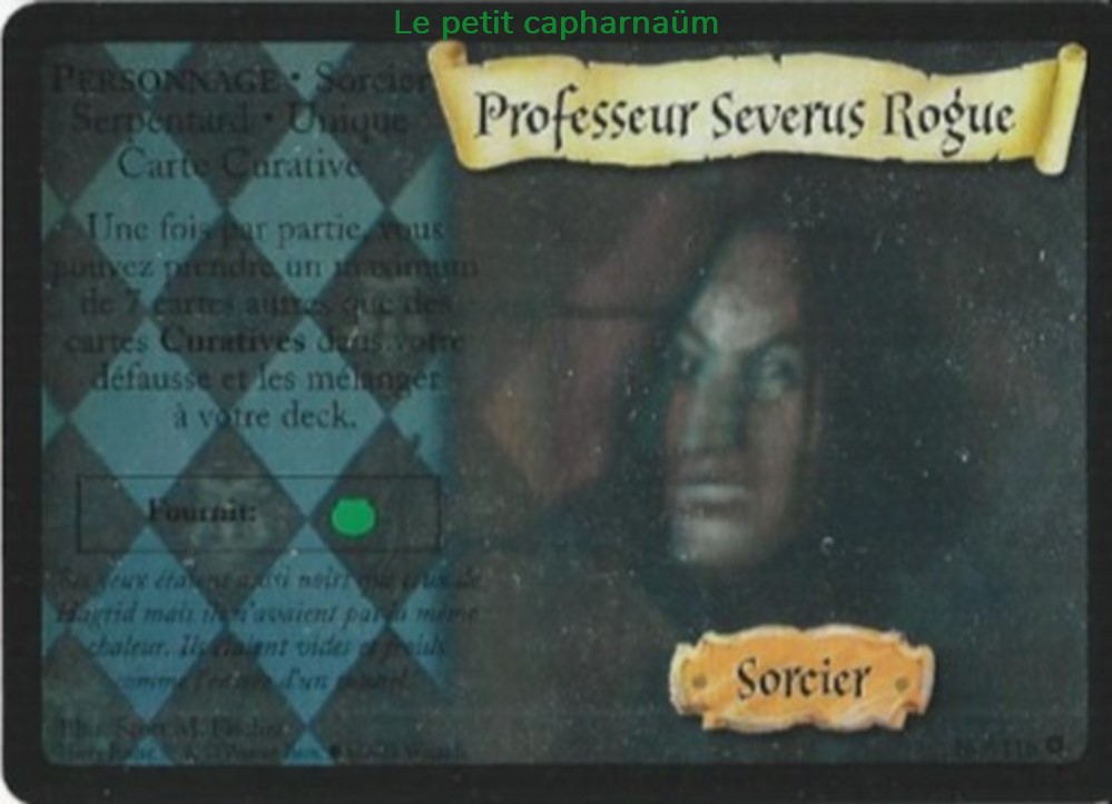 TCG Harry Potter - Set de base - 016 - Professeur Severus Rogue - Rare Holographique jeux societe jouets jeu carte collectionner tcg harry potter set de base 016 professeur severus rogue rare holographique
