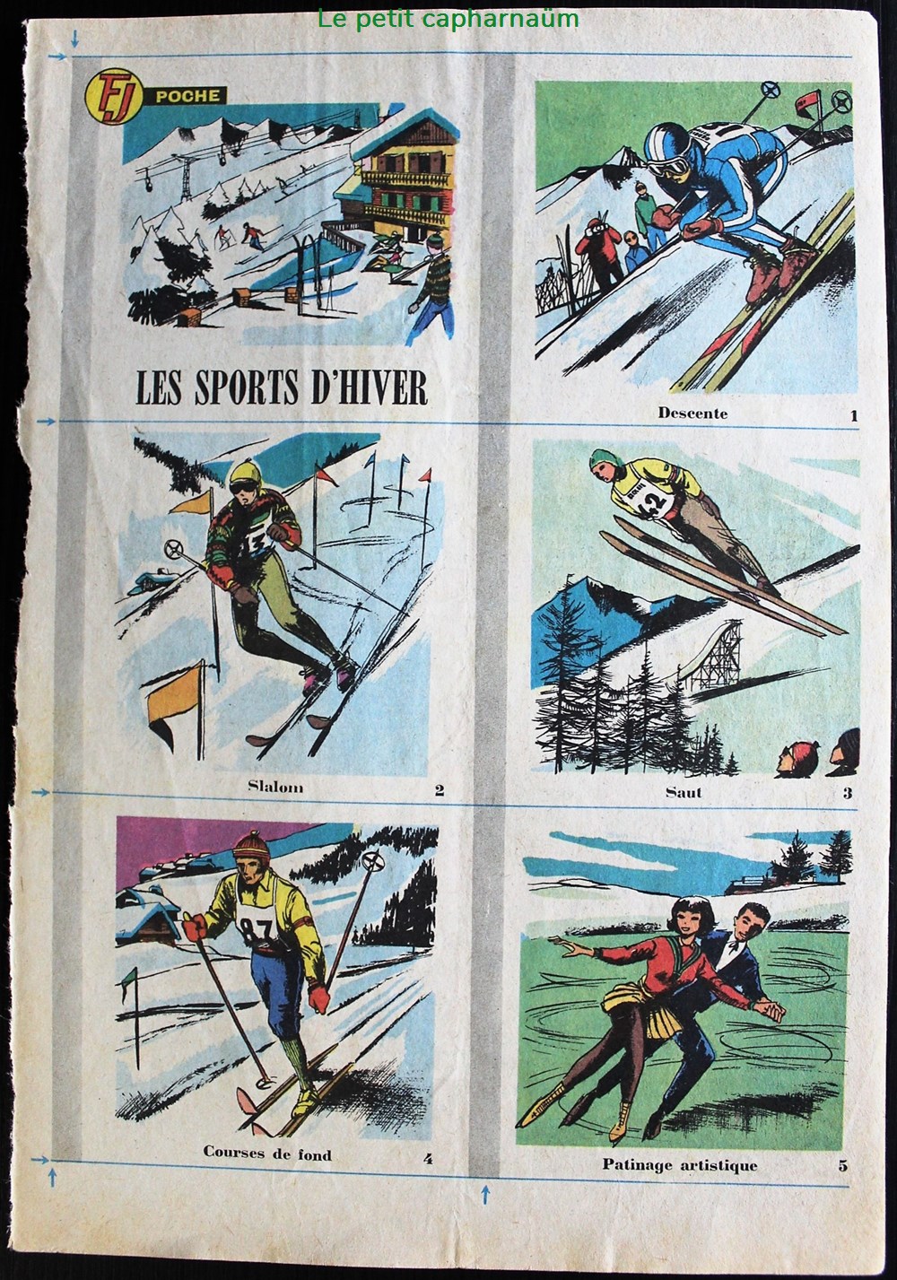 documents anciens chromos planches images les sports hiver