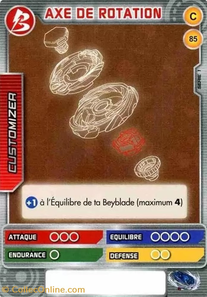 TCG Beyblade - 085/160 - Axe de rotation jeux jouets jeu carte collectionner tcg beyblade 085 160 axe de rotation