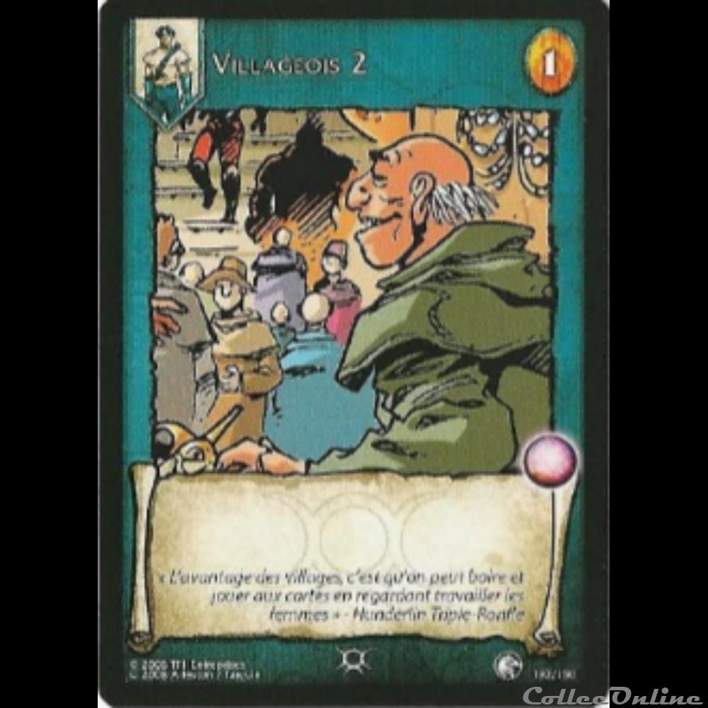 jeux jouet jeu carte collectionner lanfeust de troy 132 villageois 2