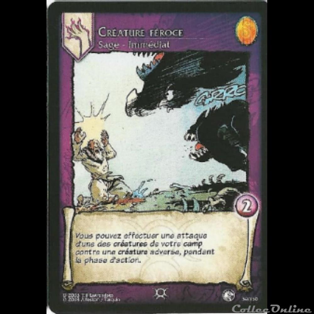 Lanfeust de Troy - 039 - Créature féroce jeux jouet jeu carte collectionner lanfeust de troy 039 creature feroce