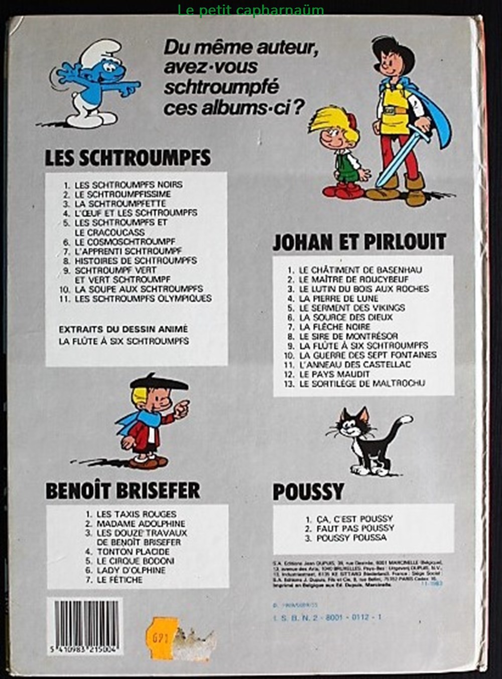 Les schtroumpfs - 05 - Les schtroumpfs et le cracoucass - Rééd. 1983 livres bd revues bandes dessinees les schtroumpfs 05 les schtroumpfs et le cracoucass reed 1983