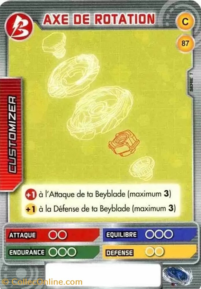 TCG Beyblade - 087/160 - Axe de rotation jeux jouets jeu carte collectionner tcg beyblade 087 160 axe de rotation