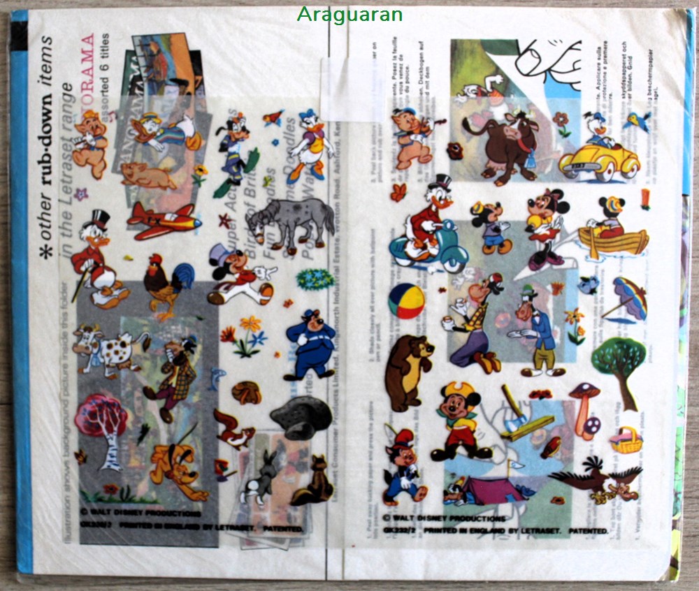 divers decorations magnets autocollants decalcomanies decorama letraset action transfers panorama walt disney