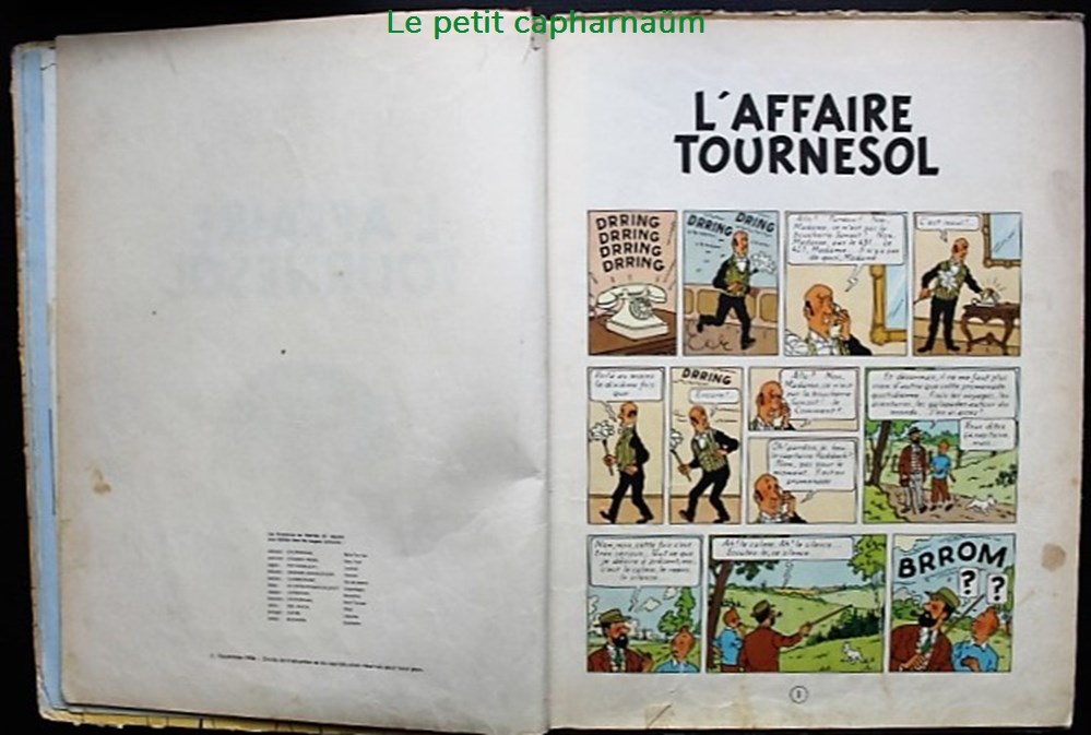 Tintin - 18 - L'affaire Tournesol - Rééd. 1962 - B32 3 livres bd revues bandes dessinees tintin 18 affaire tournesol reed 1962 b32