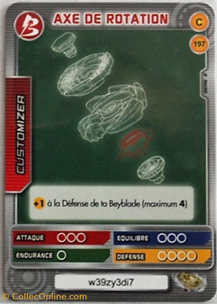 TCG Beyblade - 197/240 - Axe de rotation jeux jouets jeu carte collectionner tcg beyblade 197 240 axe de rotation
