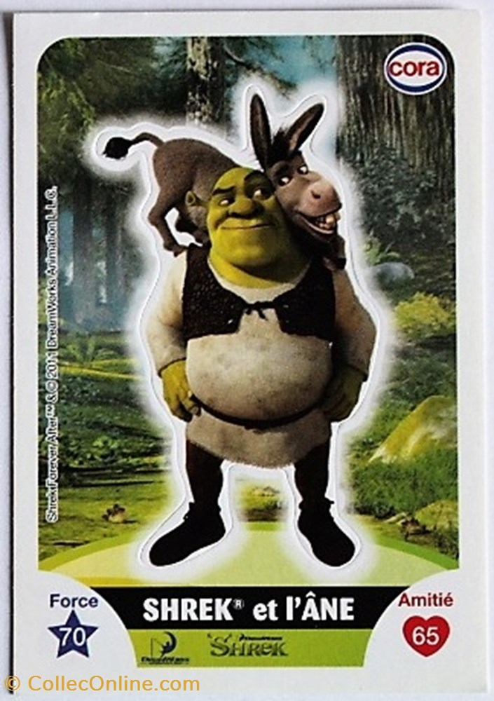 Dreamworks Cora 2011 - S111 - Shrek - Shrek et l'âne jeux jouets jeu de carte collectionner dreamworks cora 2011 s111 shrek shrek et ane
