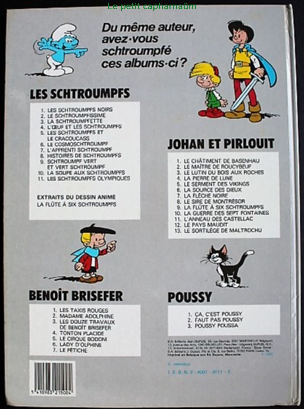 Les schtroumpfs - 04 - L'oeuf et les schtroumpfs - Rééd. 1984 livres bd revues bandes dessinees les schtroumpfs 04 oeuf et les schtroumpfs reed 1984