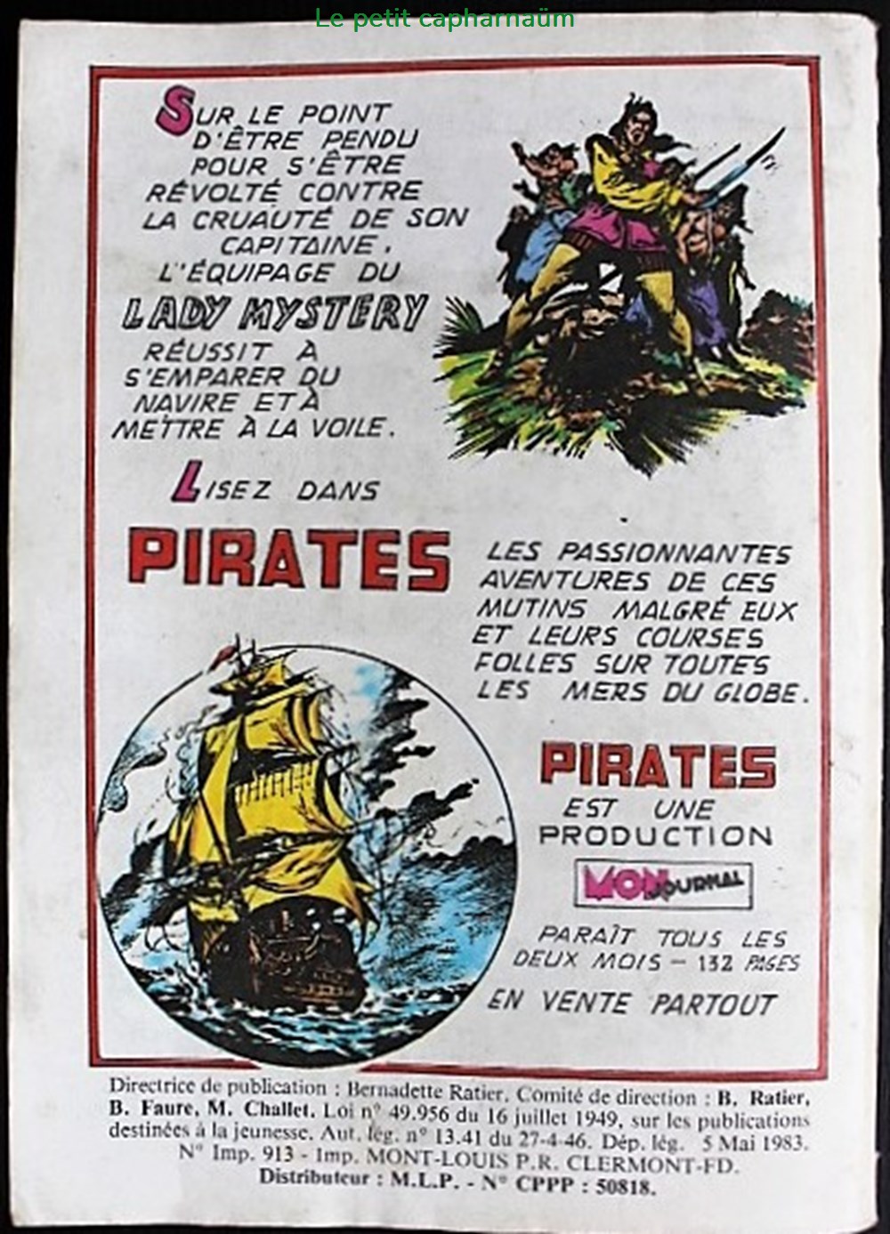 livres bd revues bandes dessinees pirates 095 lady mystery les fruits du bonheur fou eo 1983