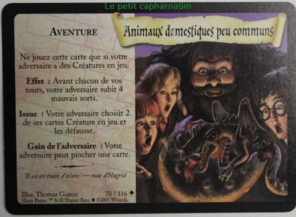 TCG Harry Potter - Set de base - 070 - Animaux domestiques peu communs - Peu commune jeux societe jouets jeu carte collectionner tcg harry potter set de base 070 animaux domestiques peu communs peu commune