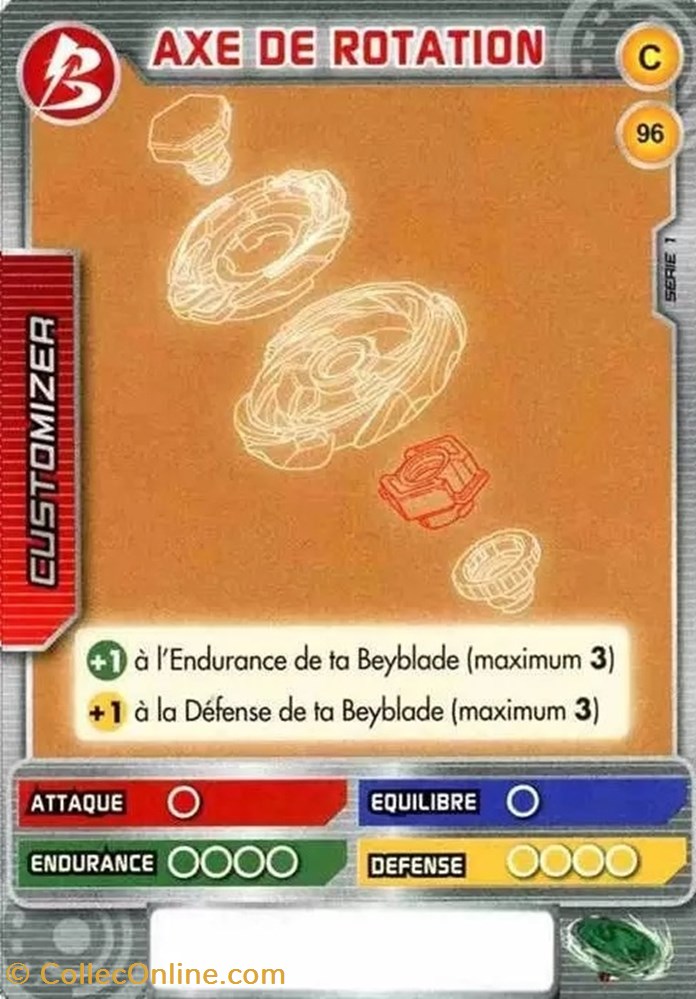 TCG Beyblade - 096/160 - Axe de rotation jeux jouets jeu carte collectionner tcg beyblade 096 160 axe de rotation
