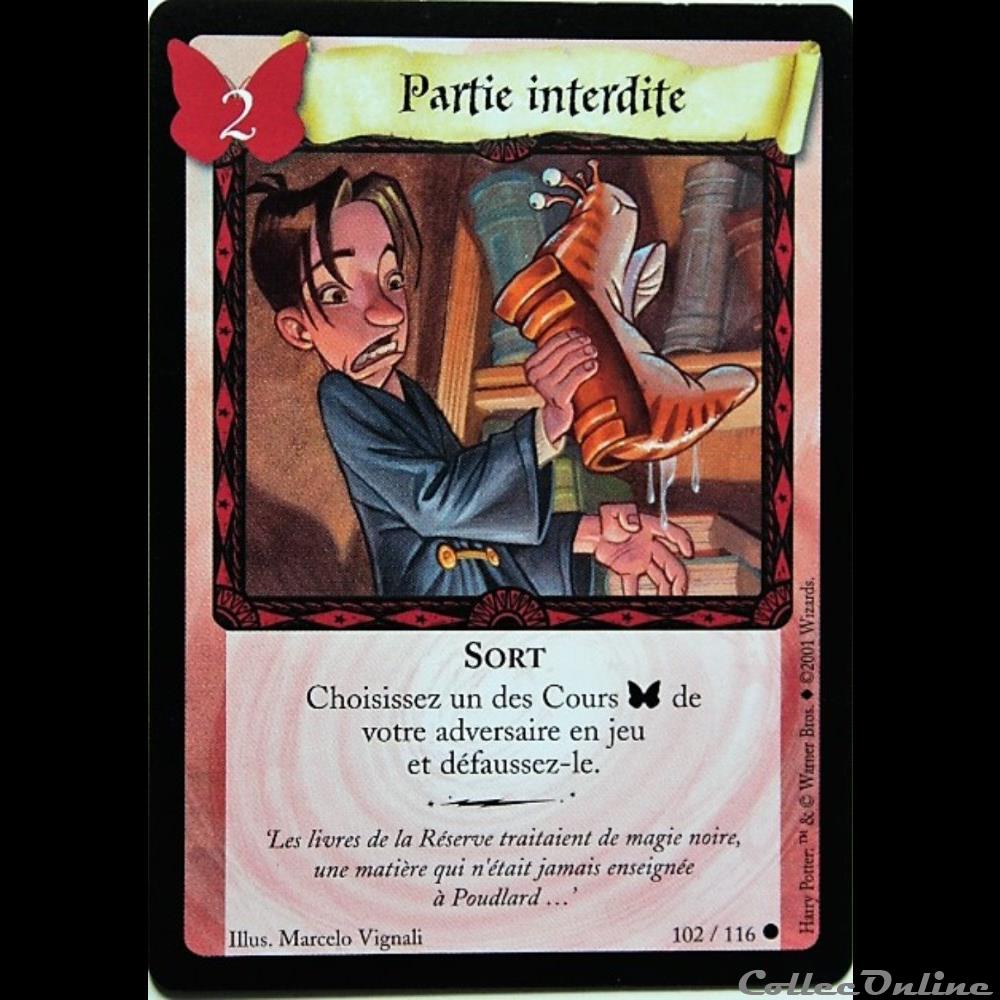 TCG Harry Potter - Set de base - 102 - Partie interdite - Commune jeux jouets jeu carte collectionner tcg harry potter set de base 102 partie interdite commune