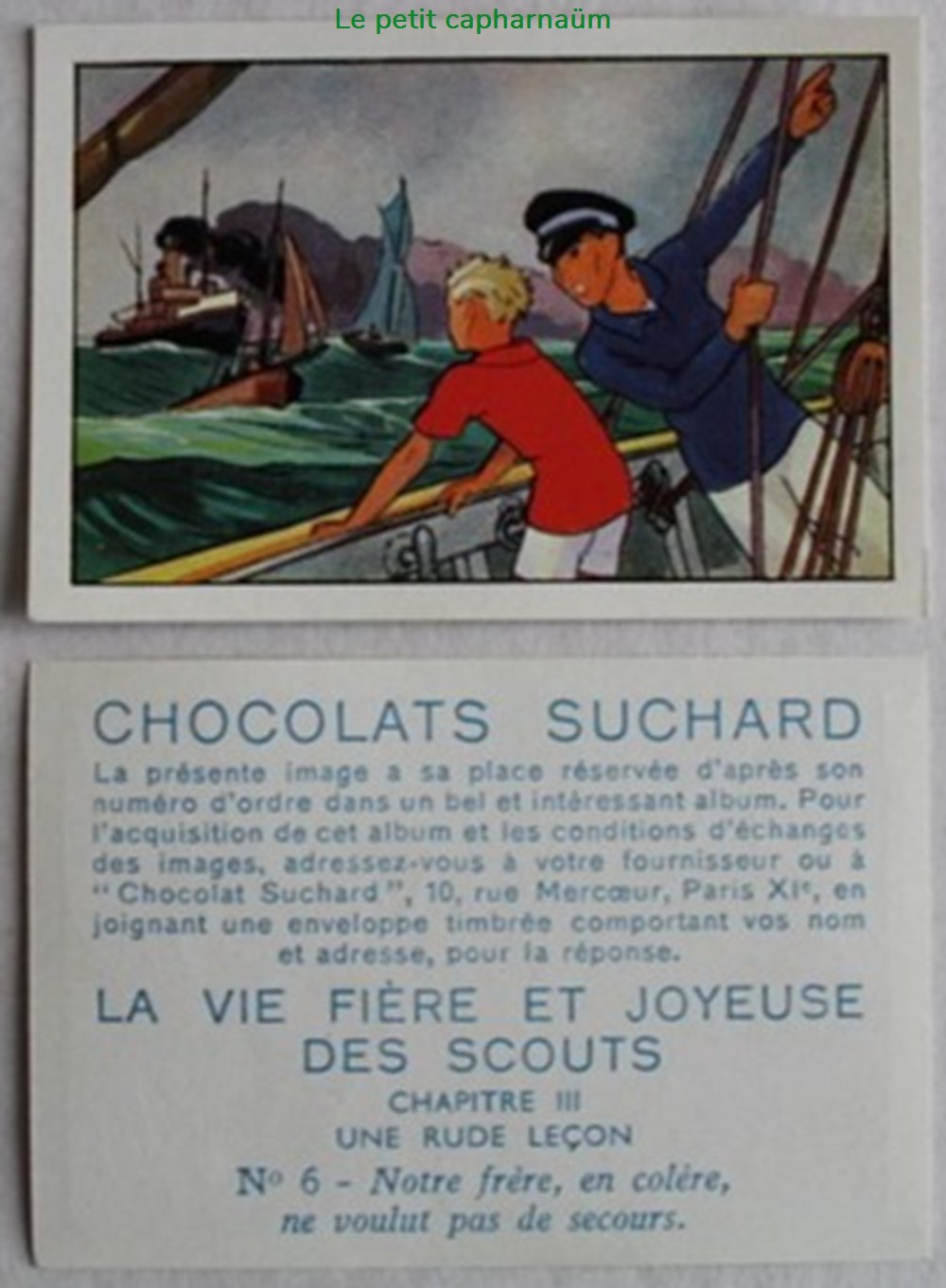 documents anciens chromos images alimentaires image chromo la vie fiere et joyeuse des scouts iii 06 notre frere en colere