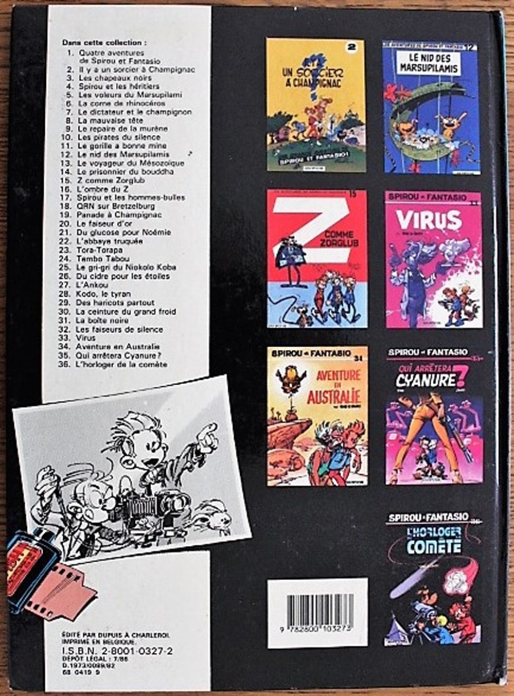 Spirou et Fantasio - 23 - Tora Torapa - Rééd. 1986 livres bd revues bandes dessinees spirou et fantasio 23 tora torapa reed 1986
