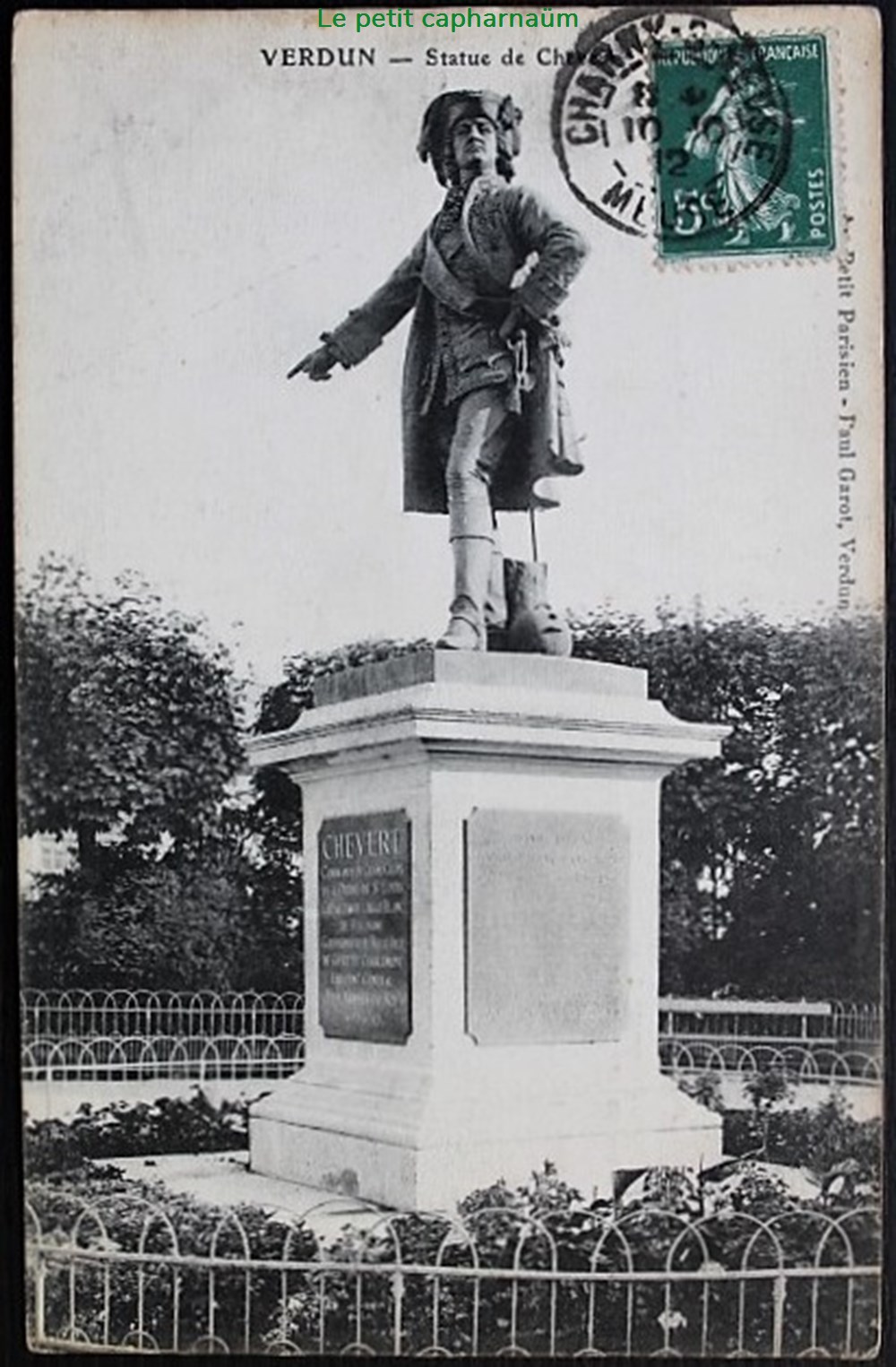 cartes postales europe france verdun 55 statue de chevert