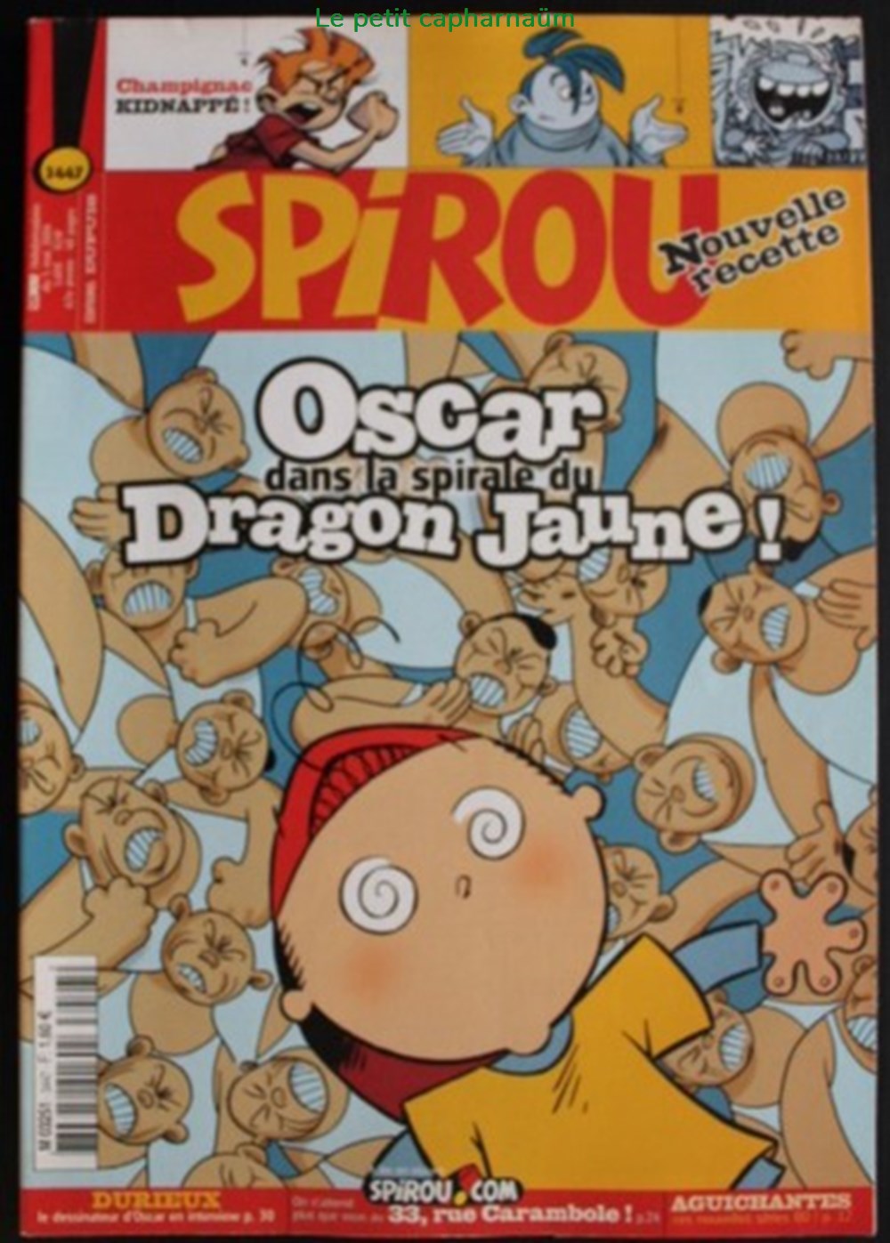 Spirou - 3447 - Couverture : Oscar livres bd revues spirou 3447 couverture oscar
