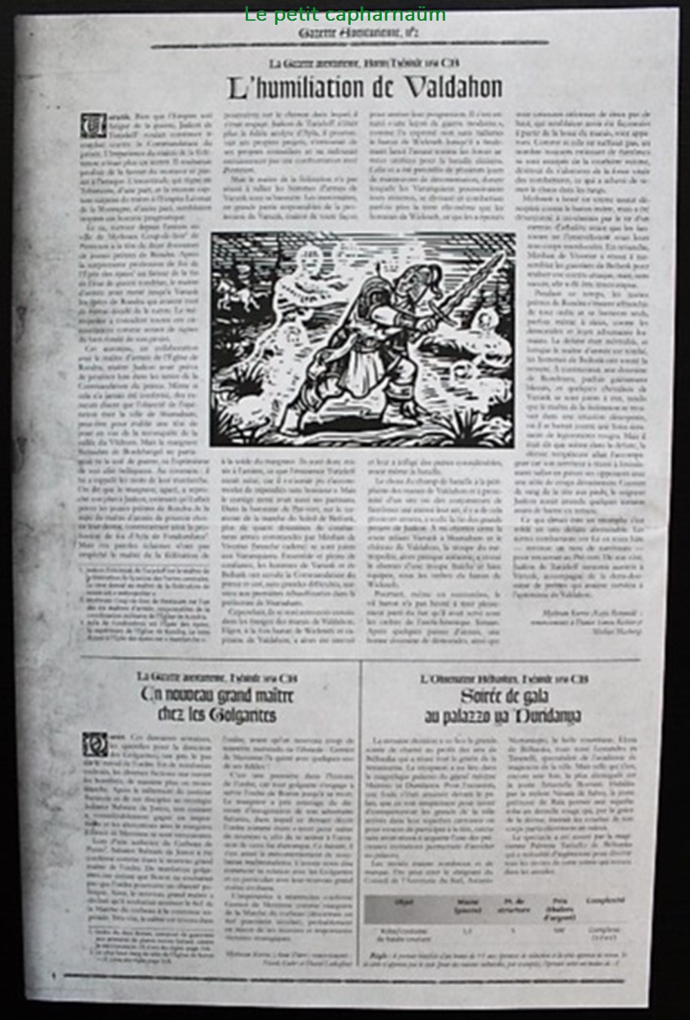 Jeu de rôle - Oeil noir 5 (L') - La gazette Aventurienne N°2 jeux societe jouets roles jeu de role oeil noir 5 l la gazette aventurienne n 2