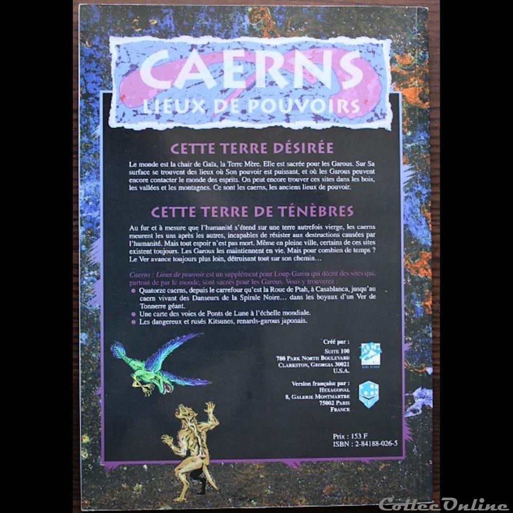 Jeu de rôle - Loup-Garou - Caerns, lieux de pouvoir jeux jouet jeu de role loup garou caerns lieux de pouvoir