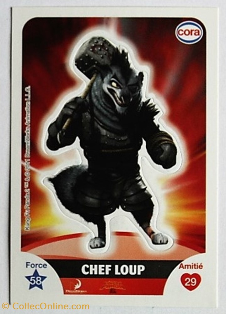 Dreamworks Cora 2011 - S013 - Kung Fu Panda - Chef loup jeux jouets jeu de carte collectionner dreamworks cora 2011 s013 kung fu panda chef loup