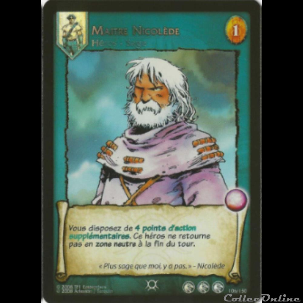 Lanfeust de Troy - 106 - Maître Nicolède jeux jouet jeu carte collectionner lanfeust de troy 106 maitre nicolede