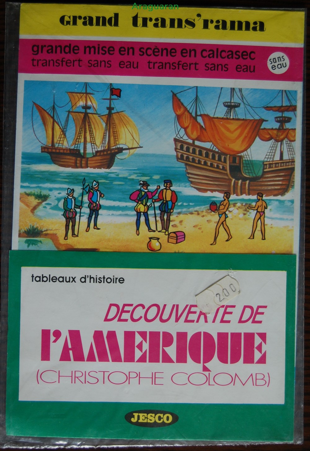 Décorama - Jesco - Tableaux d'histoire - Découverte de l'Amérique (Christophe Colomb) divers decorations magnets autocollants decalcomanies decorama jesco tableaux histoire decouverte de amerique christophe colomb