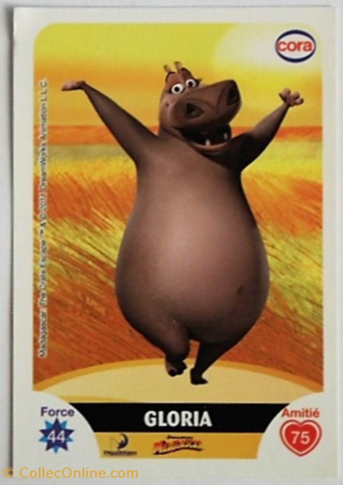 jeux jouets jeu de carte collectionner dreamworks cora 2011 c040 madagascar gloria