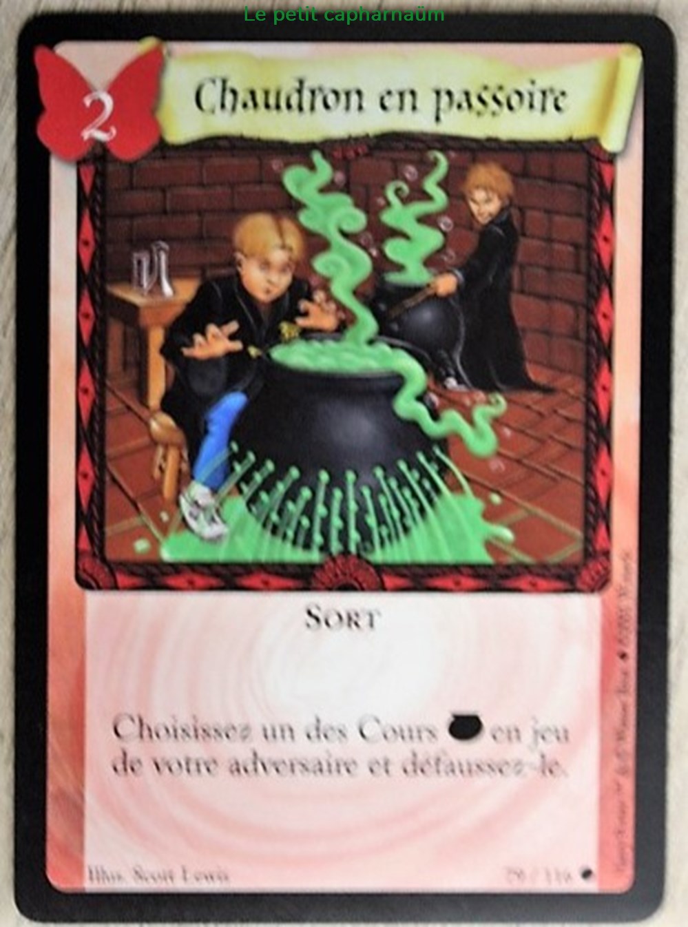 jeux societe jouets jeu carte collectionner tcg harry potter set de base 079 chaudron en passoire commune