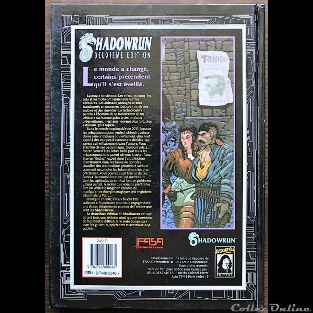 Jeu de rôle - Shadowrun - Deuxième édition jeux jouets roles jeu de role shadowrun deuxieme edition