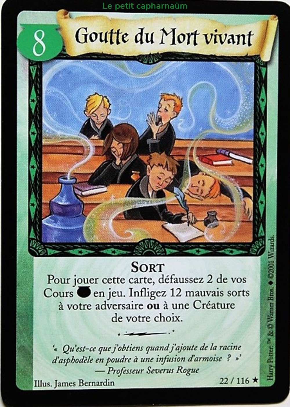 TCG Harry Potter - Set de base - 022 - Goutte du mort vivant - Rare jeux societe jouets jeu carte collectionner tcg harry potter set de base 022 goutte du mort vivant rare