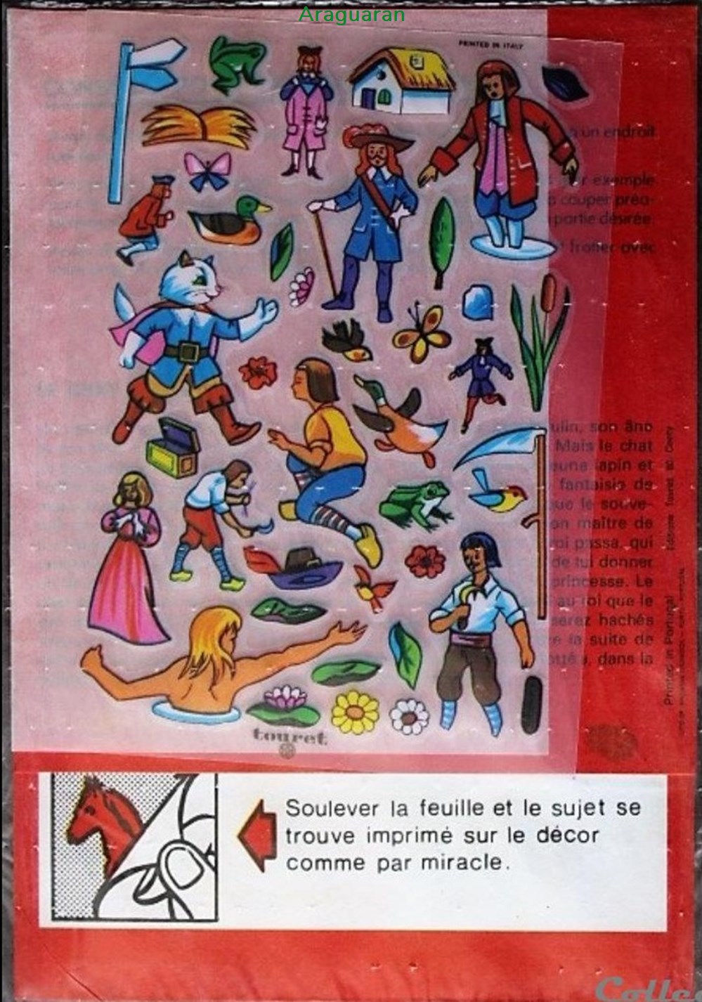 Décorama - Touret - Le chat botté 2 divers decorations magnets autocollants decalcomanies decorama touret le chat botte