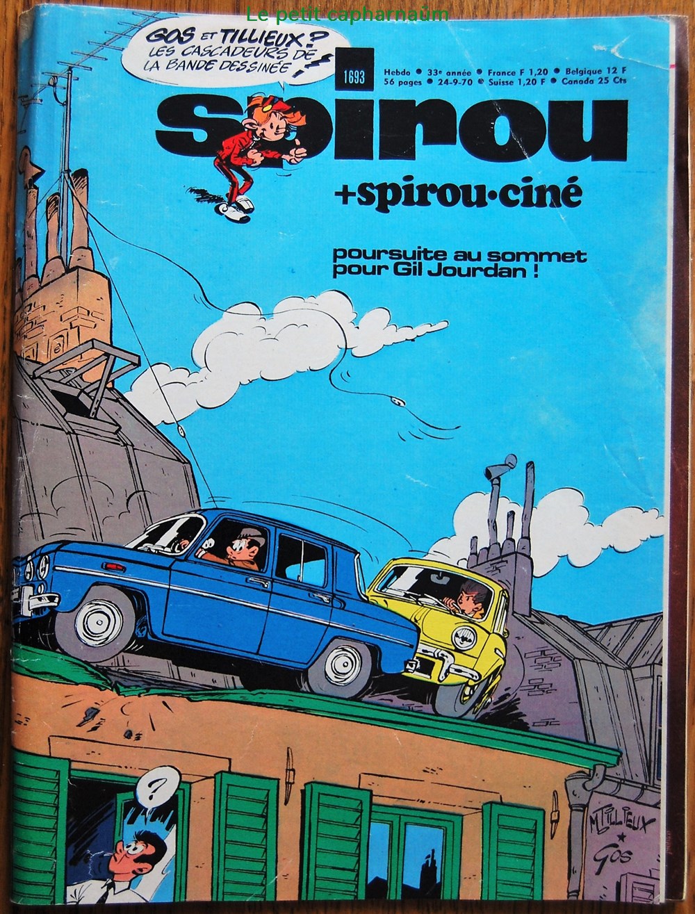 Spirou - 1693 - Couverture : Gil Jourdan + Spirou ciné livres bd revues spirou 1693 couverture gil jourdan spirou cine