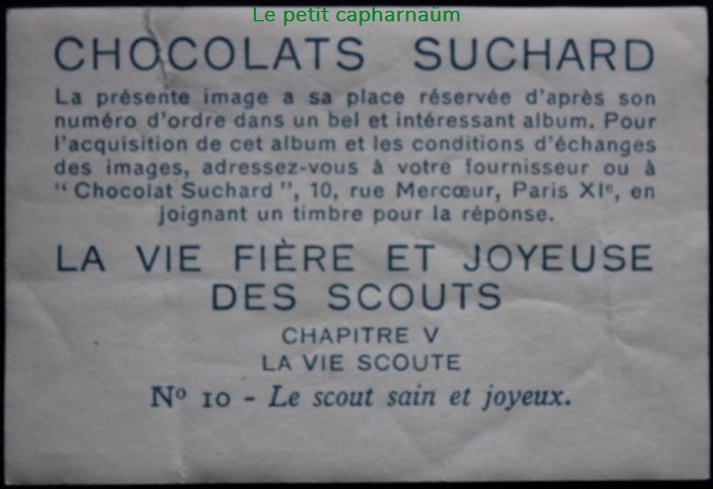 documents anciens chromos images alimentaires image chromo la vie fiere et joyeuse des scouts v 10 le scout sain et joyeux