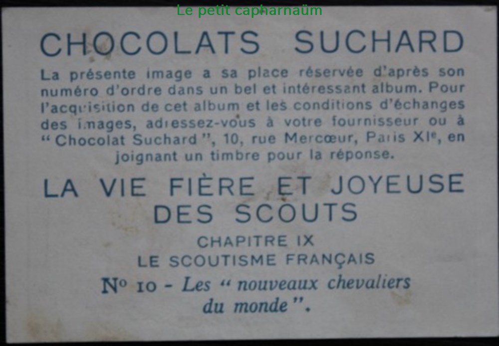 documents anciens chromos images alimentaires image chromo la vie fiere et joyeuse des scouts ix 10 les nouveaux chevaliers du monde