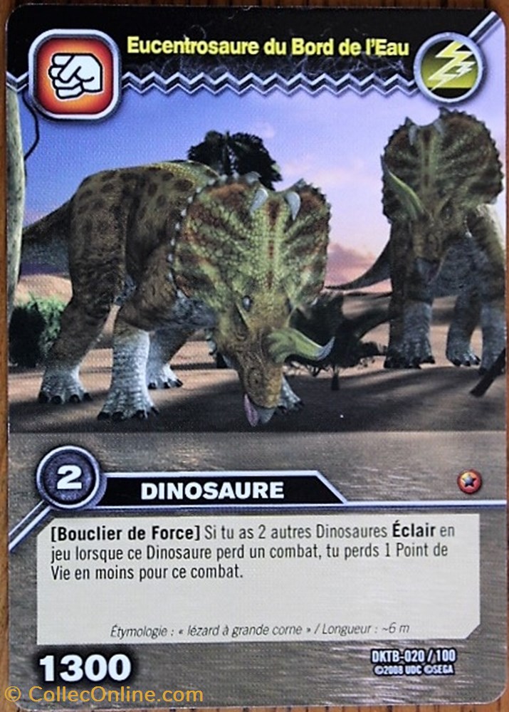 TCG - Dinosaur King - DKTB 020/100 - Eucentrosaure du bord de l'eau jeux jouets jeu carte collectionner tcg dinosaur king dktb 020 100 eucentrosaure du bord de eau