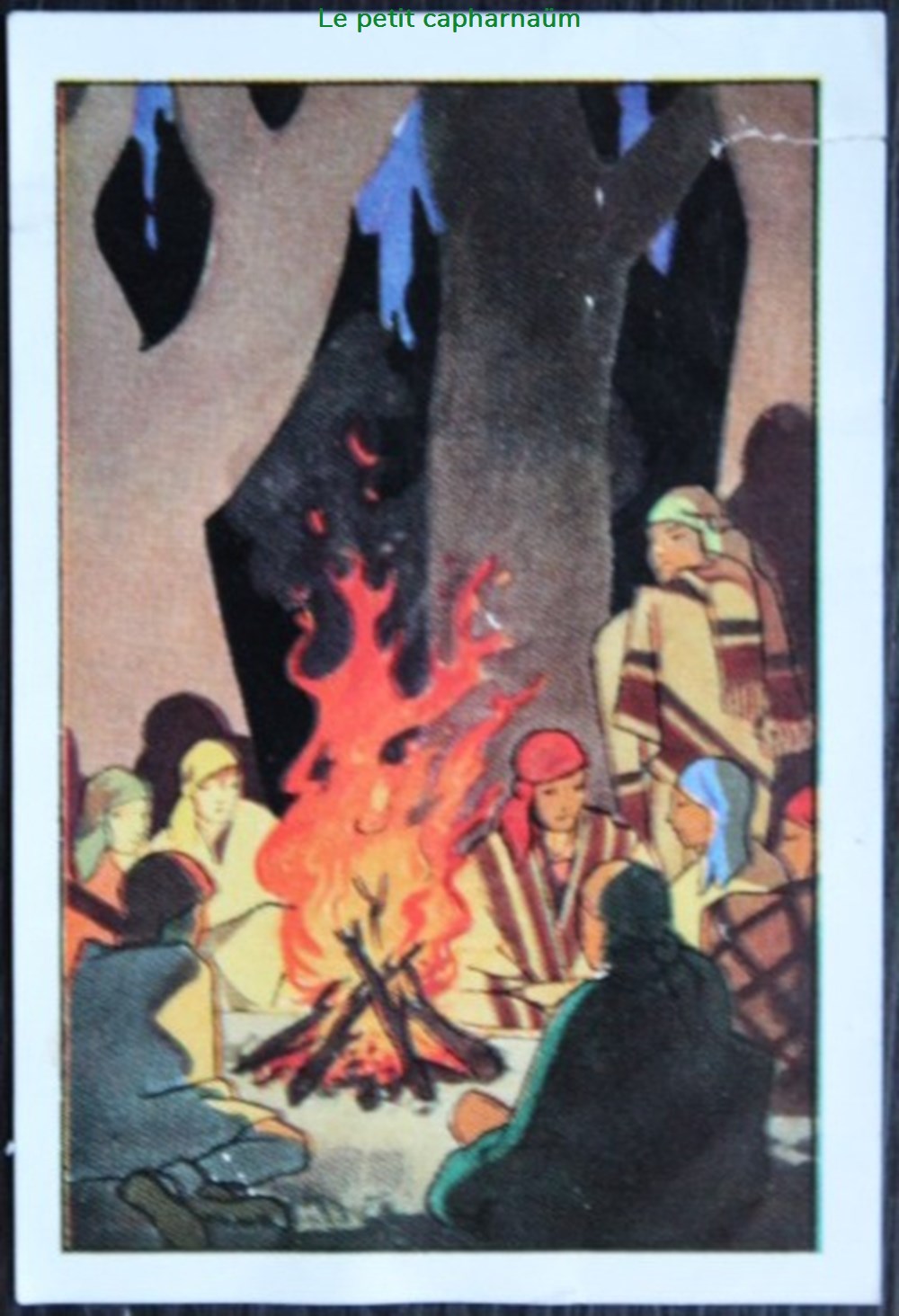 documents anciens chromos images alimentaires image chromo la vie fiere et joyeuse des scouts v 09 un feu de camp