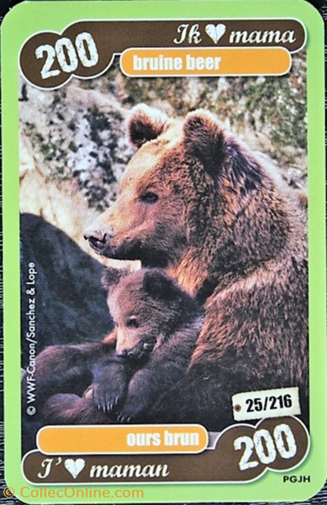 TCG Les héros de notre planète - 025 - Ours brun jeux jouet jeu carte collectionner tcg les heros de notre planete 025 ours brun