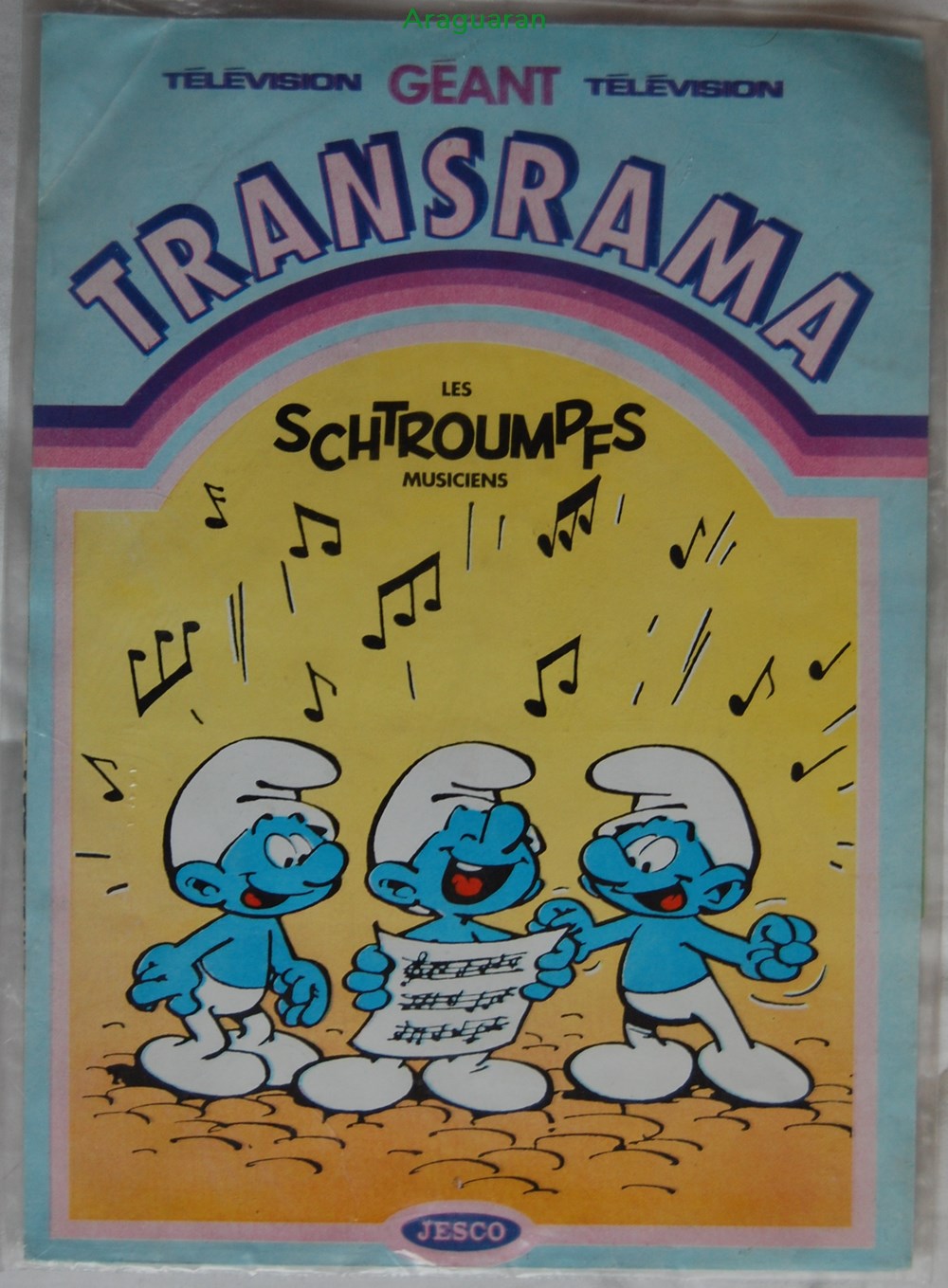 divers decorations magnets autocollants decalcomanies decorama jesco transrama geant les schtroumpfs musiciens