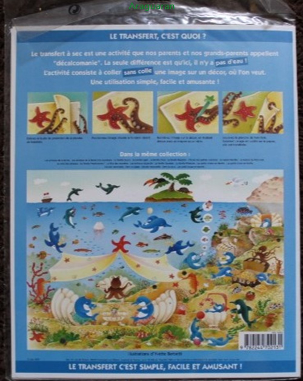 Décorama - Lito - Panoramique - Famille dauphin (La) 3 divers decorations magnets autocollants decalcomanies decorama lito panoramique famille dauphin la