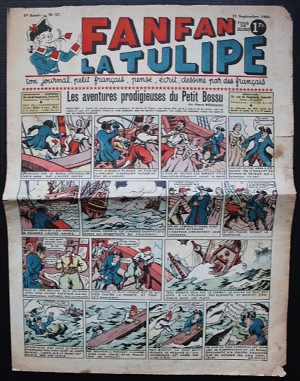 Fanfan la tulipe - 1 ère année - N°17 - 11 septembre 1941 livres bd revues vieux journaux fanfan la tulipe 1 ere annee n 17 11 septembre 1941
