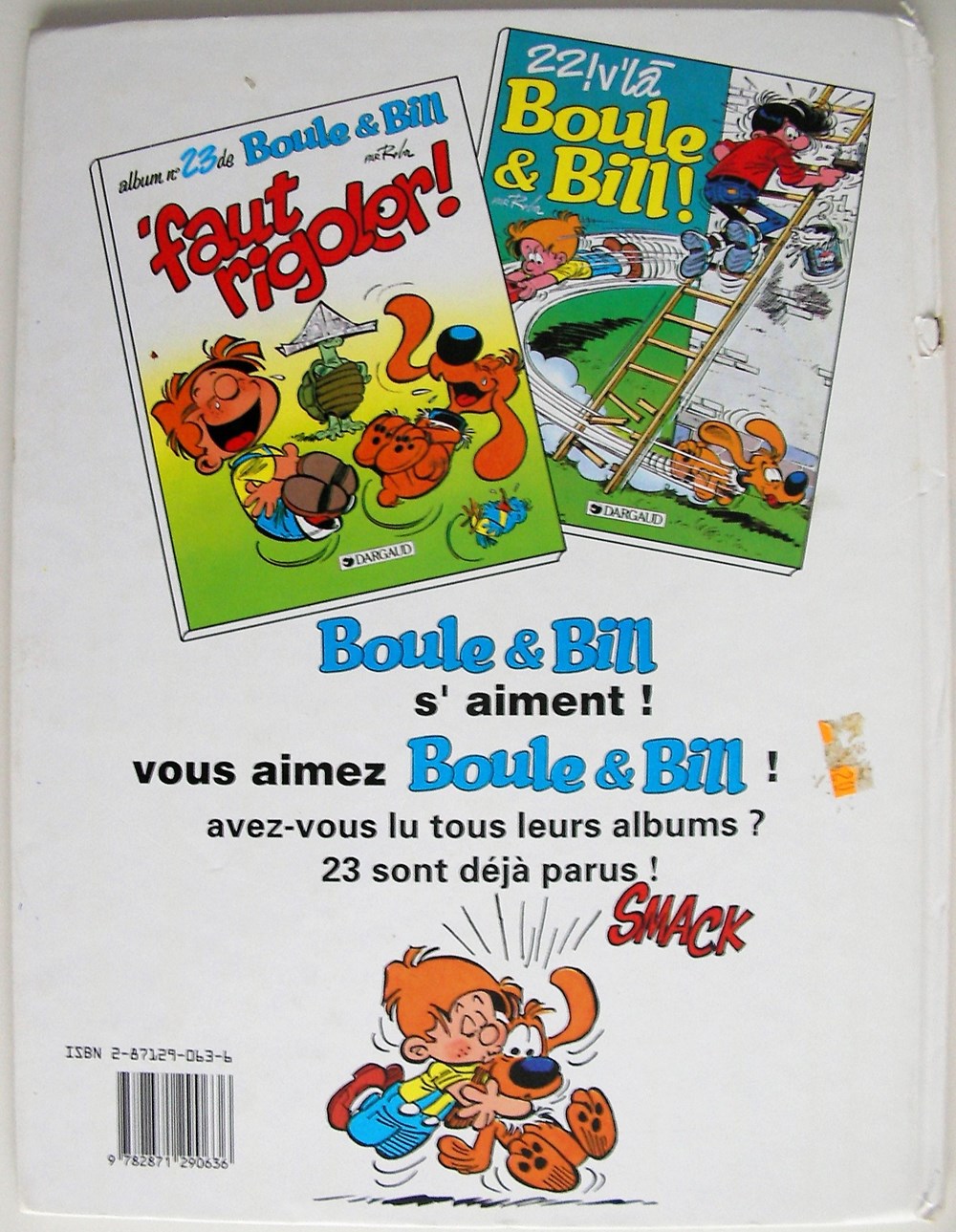 Boule et Bill - 23 - Faut rigoler ! - EO 1991 livres bd revues bandes dessinees boule et bill 23 faut rigoler eo 1991