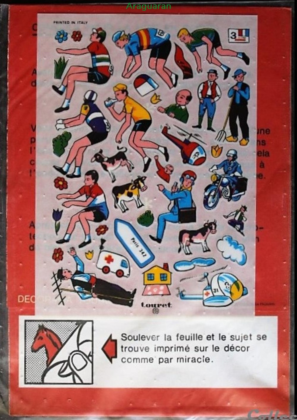 Décorama - Touret - Le tour de France divers decorations magnets autocollants decalcomanies decorama touret le tour de france